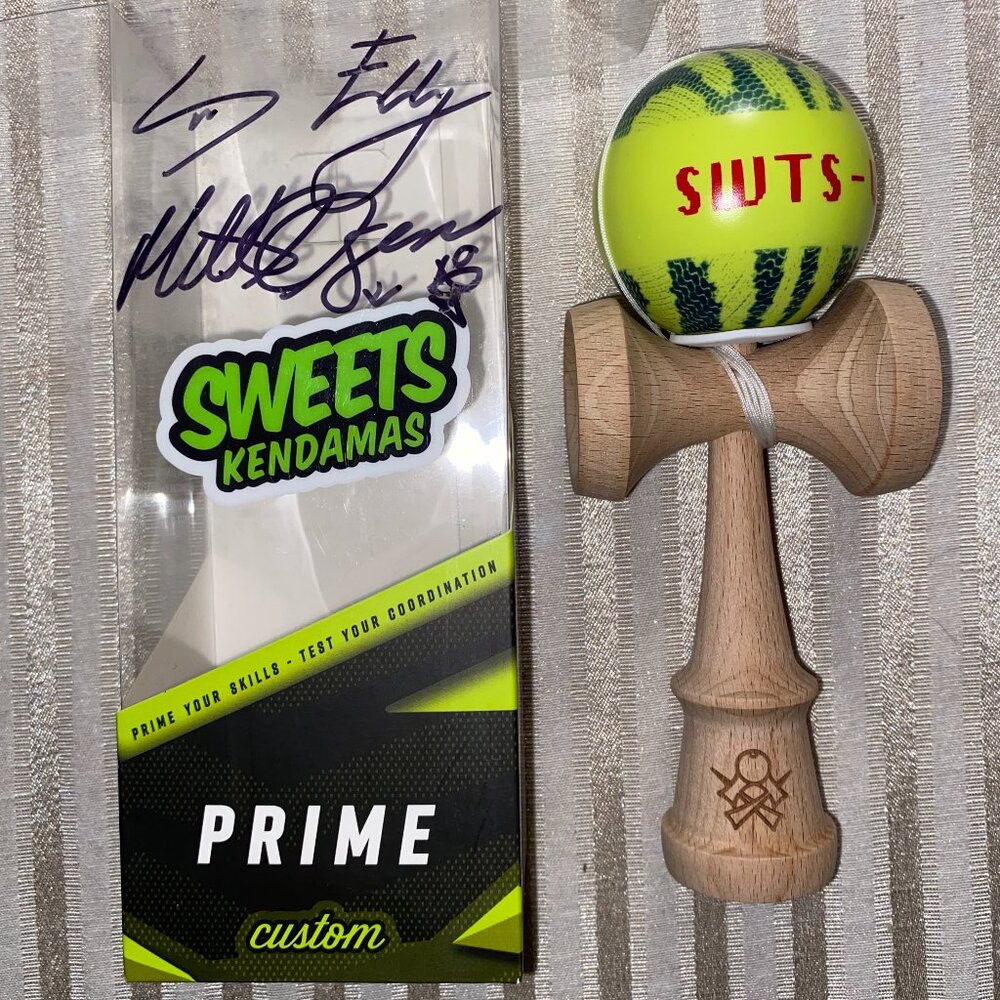 V 13 SWEETS KENDAMA SWEEZY PRIME CUSTOM (SIGNED) YELLOW NEW